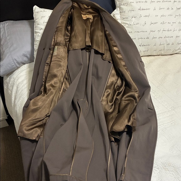 Vintage Men's Brown Overcoat Trench Coat Size XXL - Picture 4 of 9